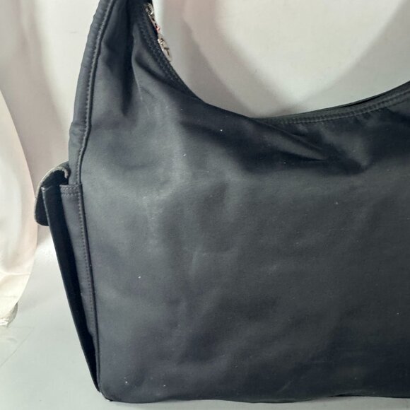 Vintage Longchamp Le Pliage Black Nylon Exterior Extra Large Shoulder Bag - Picture 6 of 14